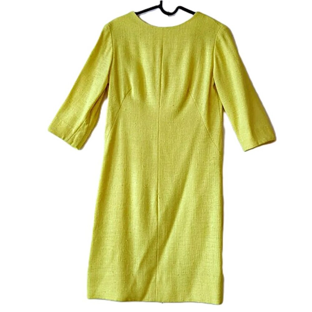 Vintage 50s 60s Yellow Dress Size Small 34" Bust Rockabilly